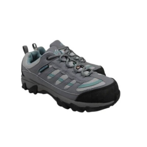 Aggressor Shoes - Aggressor Women's Steel Toe Steel Plate Approach Hiking Shoes Grey/Blue Size 8M